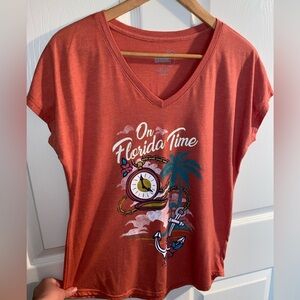 On Florida Time Graphic T-Shirt, Orange, Florida, Vacation, Endless Summer